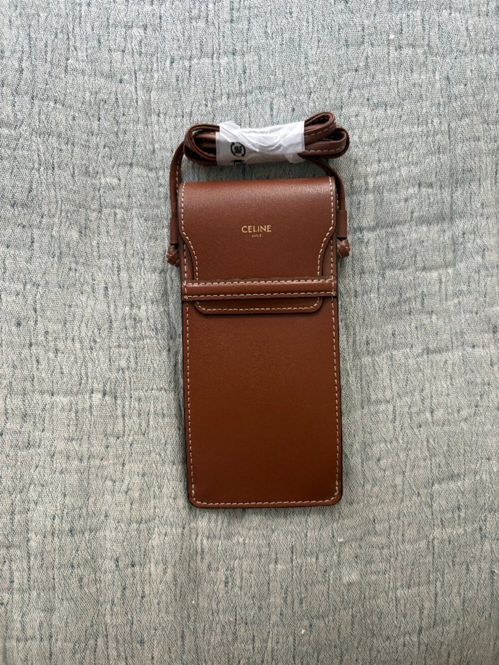 Brown Celine Leather Crossbody Sunglasses Case